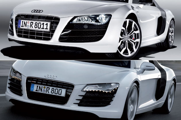 V10 (oben) und V8 im Vergleich: Auf der Strae werden nur Kenner den Unterschied bemerken