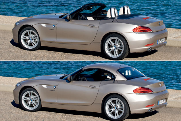 Statt einer Stoffmtze setzt BMW auch beim Z4 knftig auf ein festes, zweiteiliges Klappdach