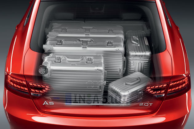 Nochmal zurck zum Gepckabteil: Die Montage zeigt das Fassungsvermgen in Koffer-Whrung