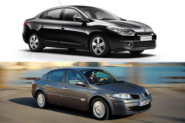 Renault Fluence und Mgane-Viertrer im Vergleich: Das ltere Modell war klarer gezeichnet