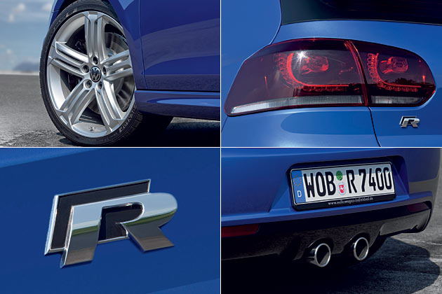 Im Detail: Schne Rder, markante LED-Rckleuchten, neugestaltetes R-Logo und zentral angeordnete, polierte Edelstahl-Endrohre