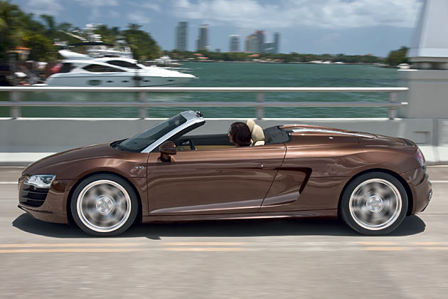 Beim Spyder verzichtet Audi auf die sideblades, was den optischen Auftritt eher beflgelt als behindert