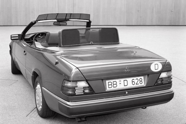Bereits ab 1990 experimentierte Mercedes mit einem Luftabweiser-System. Es wurde jedoch als zu hsslich fr eine Serienumsetzung befunden