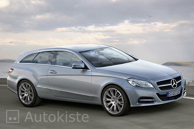 Voraussichtlich im Herbst 2011 erscheint der Mercedes CLS Shooting Brake. Die Montage zeigt, wie man sich den Kombi vorstellen kann