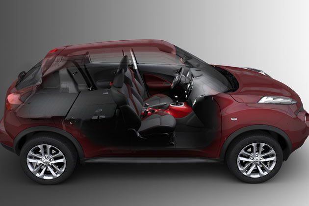 Ein Platzwunder will der Juke trotz seiner für die Klasse etwas überdurchschnittlichen Länge nicht sein