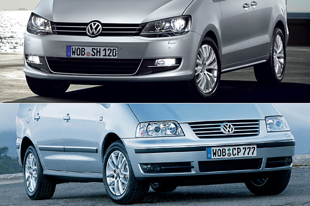 Gegenber dem fr sich genommen nicht schlechten, aber doch sehr gealterten Sharan I (hier die Facelift-Version seit 2000) hat die Neuauflage wesentlich gewonnen