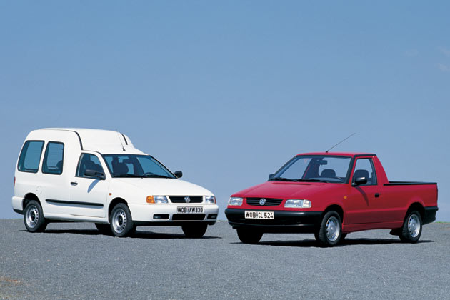 Rckblende: Der Caddy II wurde von 1995 bis 2003 verkauft. Er basierte auf dem Seat Inca (Kastenwagen) bzw. dem Škoda Felicia (Pick-up)
