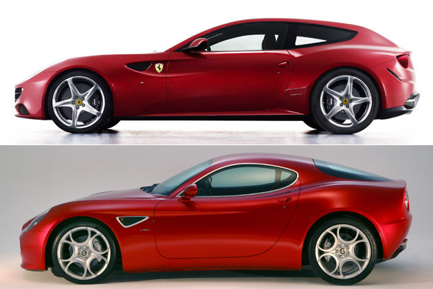 Man mag das FF-Design gedanklich auch mit dem Alfa 8C Competizione in Verbindung bringen, aber der »Fotobeweis« zeigt, dass der Eindruck tuscht