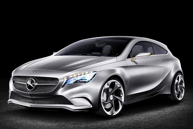 Mercedes gibt einen ersten offiziellen Ausblick auf die neue A-Klasse, die 2012 erscheint. Die Studie zeigt das radikal neue Designkonzept