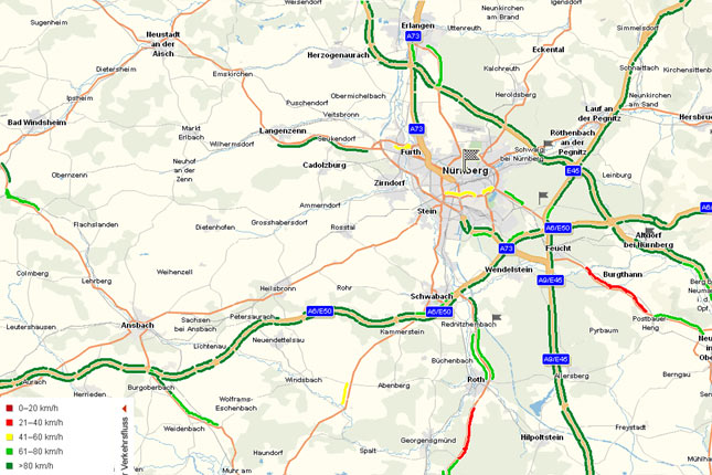 Nicht nur die Darstellungsgte, sondern auch die Informationen selbst unterscheiden sich deutlich von jenen etwa des ADAC, der wie auch Navigon Navteq-Daten nutzt