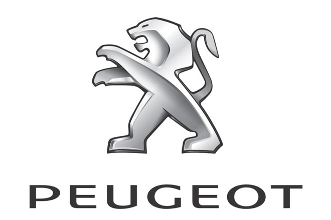 Ein silbernes Tier mit Schattenverlufen erinnert an das aktuelle Peugeot-Logo