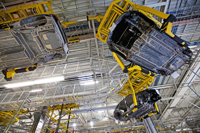 Weitere Impression aus dem Mercedes-Werk