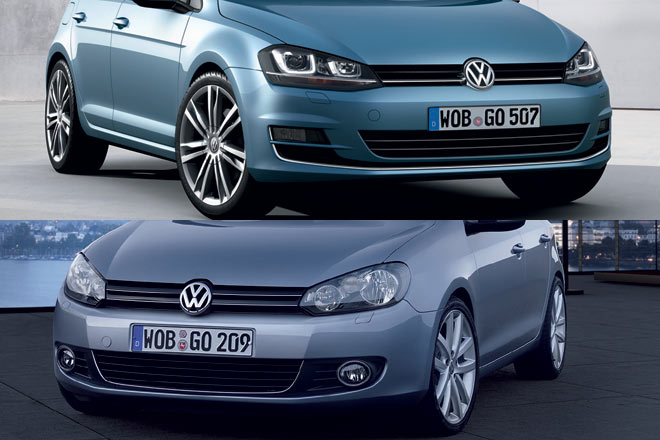 Golf VII und und Golf VI im Vergleich: Die Front hat optisch eher verloren als gewonnen