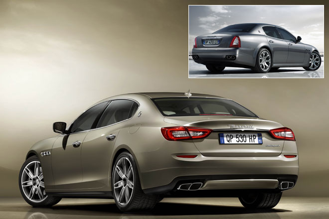 Am Heck setzt Maserati jetzt auf geteilte, horizontale Rckleuchten, die auf den ersten Bildern etwas beliebig wirken