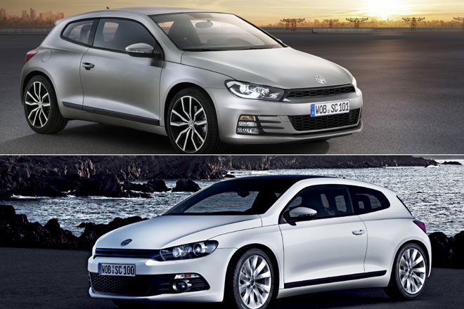 Facelift-Version und bisheriges Modell im Vergleich: Der schnste VW ist der Scirocco noch immer nicht, aber die neue Front hat ihm gutgetan