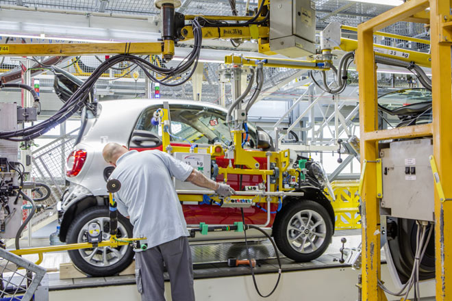 Whrend der Fortwo weiter im franzsischen Hambach gebaut wird, kommt der Forfour wie der Twingo aus dem slowenischen Renault-Werk