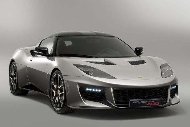 Auf dem Genfer Salon steht der Evora 400. Gegenber dem Vorgnger gibt es eine neue Schrze mit etwas nach Baumarkt aussehenden Tagfahrleuchten