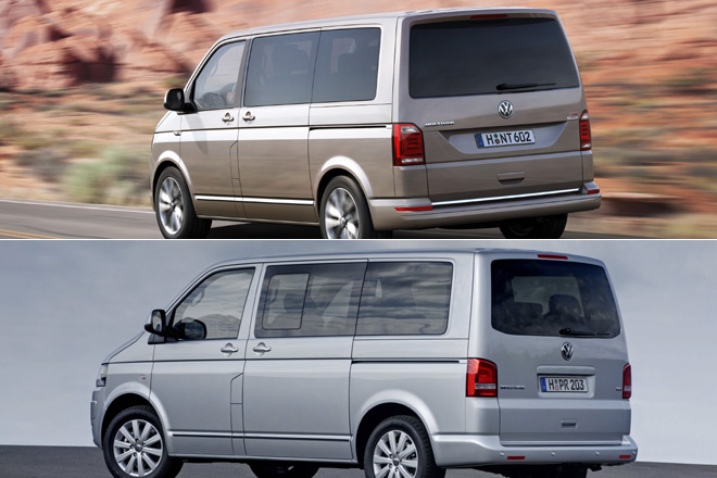 Klassisches Facelift: Auch am Heck ist der neue Bulli dem alten optisch berlegen, ohne echte Neuerungen zu bieten