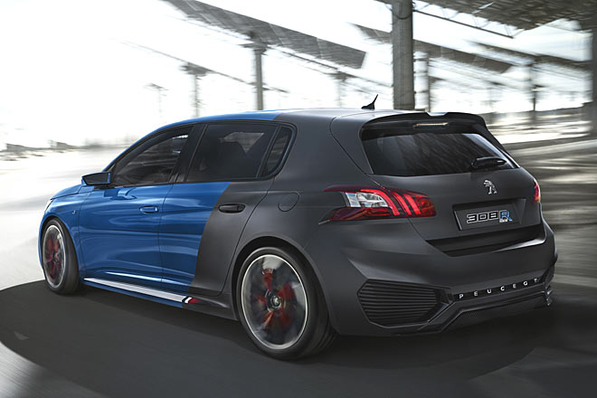 Die Studie ist hnlich wie der 208 GTi 30th mit der sog. »Coupe Franche«-Lackierung versehen