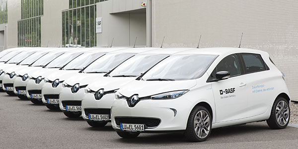 BASF kauft 100 Renault-Elektroautos