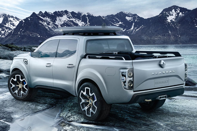Renault wird den Alaskan in verschiedenen Karosserie- und Motorversionen fr Beruf und Freizeit anbieten