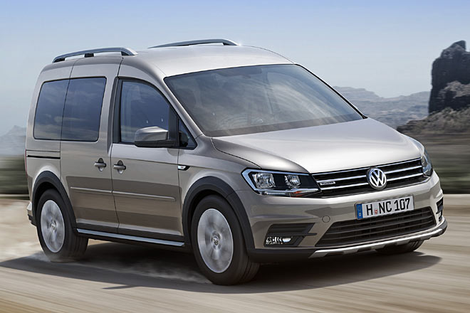 VW ergnzt die Palette des erneuerten caddy zur IAA wieder mit einer Variante im beliebten Offroad-Look