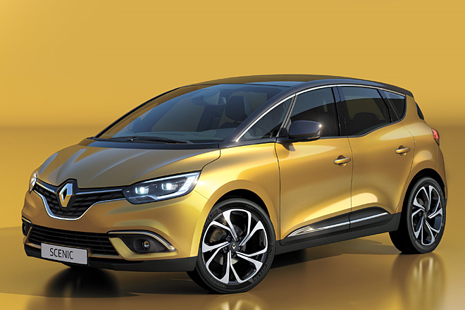Gestatten, Renault Sc�nic, dritte Generation 2016. Die Franzosen haben ihren Monospace-Van komplett neu gezeichnet. Merkmale sind die geschwungene Fensterlinie und die dreigeteilte Windschutzscheibe