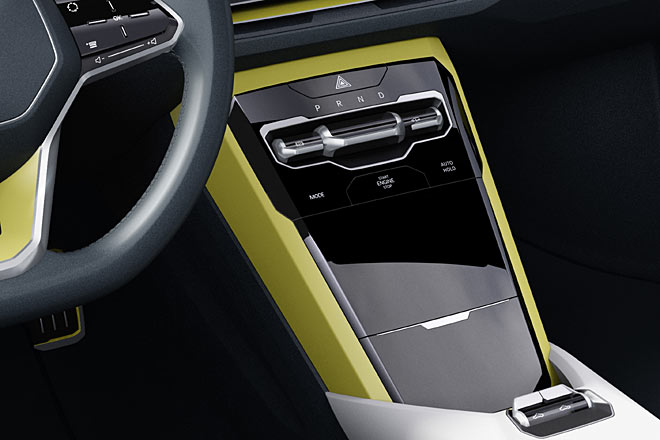 Auch den Wählhebel und andere konventionelle Schalter hat VW neu konzipiert. Vieles davon wird in der Serie wiederzufinden sein