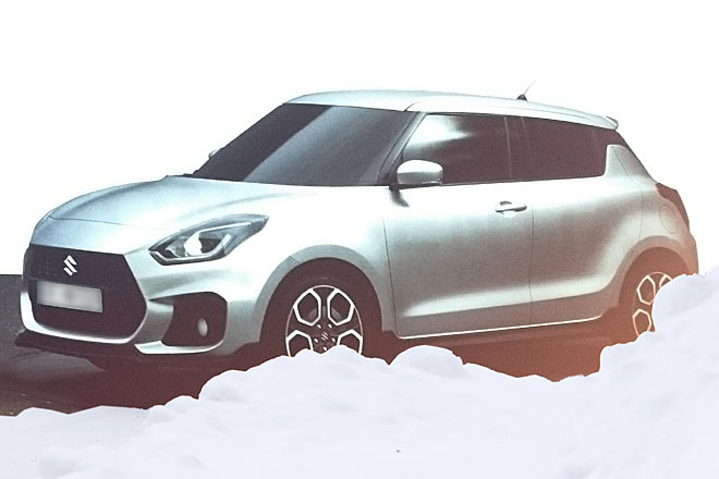 Von vorne können wir nur den Swift Sport zeigen, der eine aufgebrezelte Frontschürze trägt