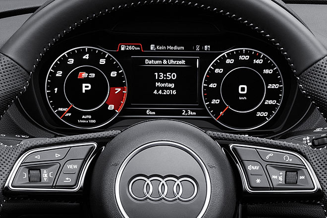 In allen Modellen bestellbar ist das digitale Cockpit mit seinem 12,3-Zoll-Screen. Mittels der View-Taste am Lenkrad lassen sich die Darstellungsmodi schnell �ndern