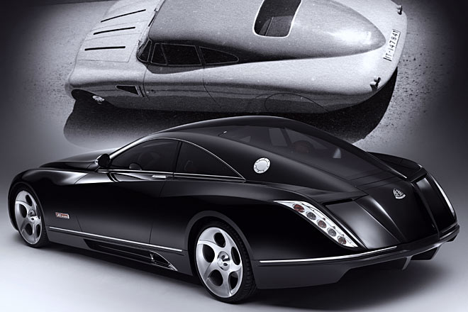 Zum Vergleich: Der in Fulda-Auftrag gebaute <a href='../archiv/a.htm?id=4254'>Maybach Exelero von 2005</a> (700 PS, V12) kann formal mit dem neuen Schmuckstück nicht mithalten