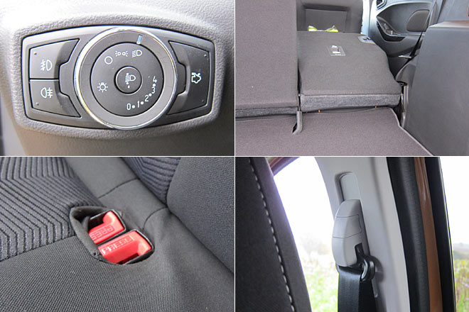 ... über eine Taste am Lichtschalter. Die Rücksitzbanklehne ist serienmäßig geteilt, es entsteht aber eine hohe Stufe. Gut: Versenkte Gurtschlösser hinten und höhenverstellbare Gurte