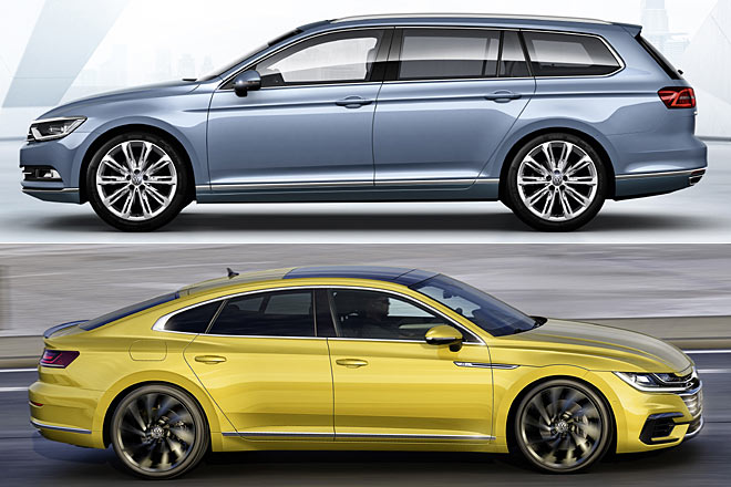 Der Passat Variant hat noch etwas mehr Laderaum, f�llt sonst aber auch ab