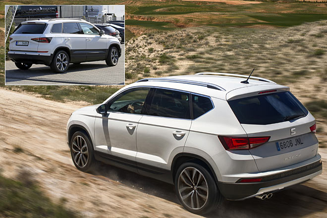 Die Unterschiede zum Seat Ateca liegen abgesehen vom Leuchtendesign in dem gerade auslaufenden dritten Seitenfenster und den nicht stehenden Außenspiegeln