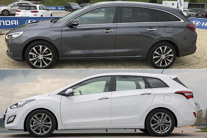 Der neue i30 Kombi setzt auf eine geradere Flankengestaltung und ein wesentlich vergr��ertes drittes Seitenfenster. Er wirkt so eleganter, allerdings nicht sportlicher als die bisherige Generation