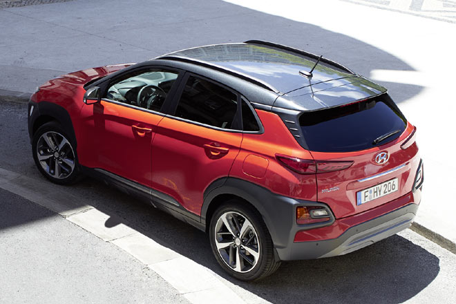 Kompakt und knackig: So sieht der Kona in rot aus