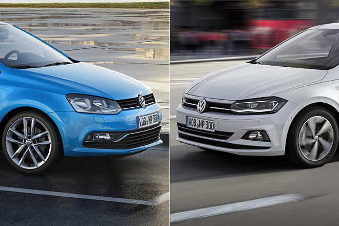 Die optische Verlängerung der Motorhaube in den Grill gefällt uns nicht, die flacheren Scheinwerfer schon. Bereits der alte Polo war mit Voll-LED-Licht zu haben