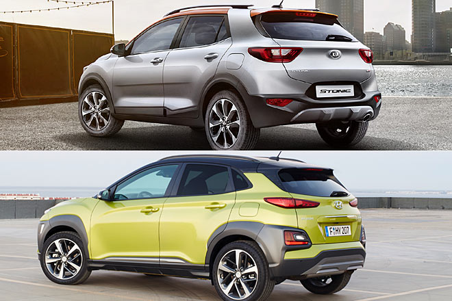 Auch am Heck wirkt der Kona dem Stonic optisch �berlegen. Allerdings leidet der Kia auch unter schlechteren Fotos und suboptimaler Lackierung