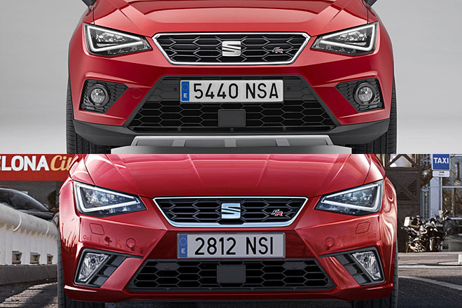 Die Unterschiede an der Front zwischen Arona (oben) und Ibiza sind kaum erwähnenswert