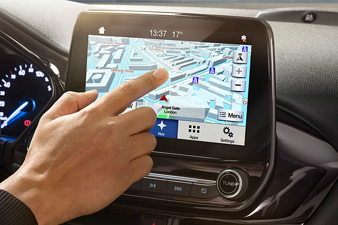 Hingucker ist der freistehende, bis zu acht Zoll große Bildschirm, der einandfreie Farbbrillianz und Schärfe, gute Blickwinkelstabilität und geringe Fingerabdruck-Empfindlichkeit bietet