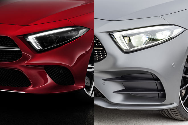 Mit und ohne AMG-Line im Vergleich: Die meisten Kunden werden wohl &ndash; &raquo;wenn schon, denn schon&laquo; &ndash; die sportlichere Optik wählen