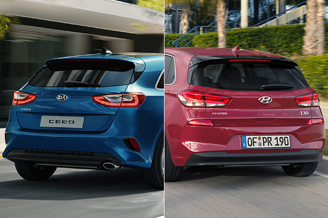 Nochmal der neue Ceed mit dem i30: Beide Varianten haben ihre Vor- und Nachteile