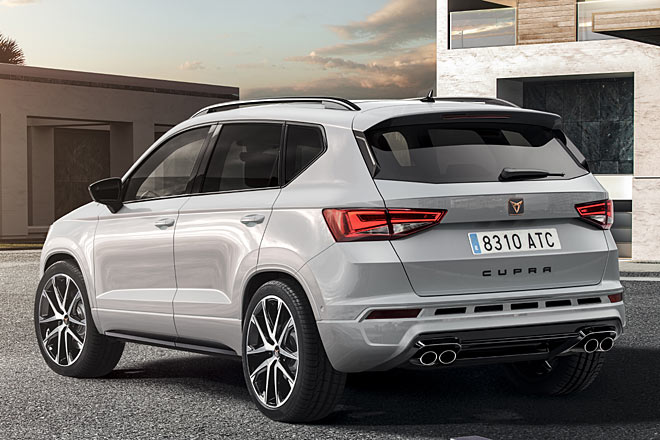 Der Ateca 2,0 TSI leistet 300 PS und schiebt in 5,4 Sekunden auf Tempo 100. Am Heck steht wie bisher Cupra, obwohl dort doch eigentlich Ateca stehen müsste