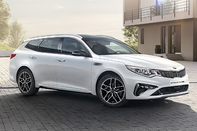 Der Kia Optima bekommt ein Facelift, aber es fällt sehr zurückhaltend aus. Wichtigste Neuerung ist die modifizierte Frontschürze. Bild zeigt die sportlich angehauchte GT-Line