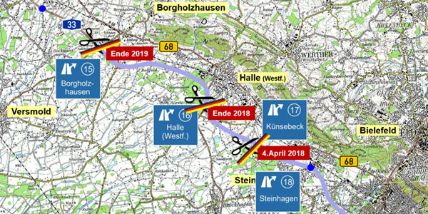A33: Weitere Lücke geschlossen