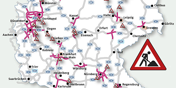Zu Saisonbeginn schon über 400 Autobahn-Baustellen
