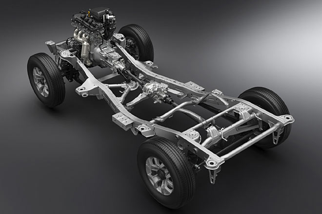 Technisch bleibt es bei einem Leiterrahmen, der jetzt aber verwindungssteifer ausfällt, und bei Starrachsen