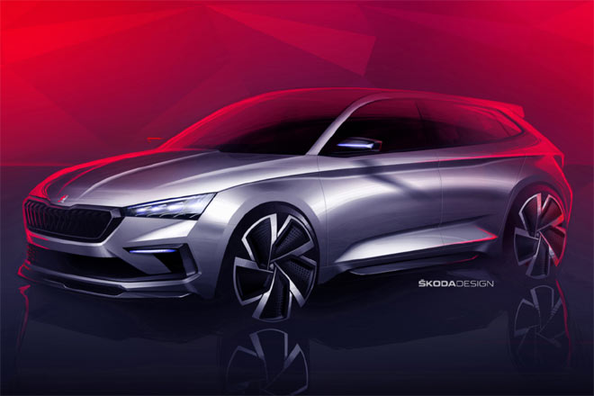 Im Oktober zeigt Škoda eine Studie als Vorgeschmack auf das Serienauto. Laut bisher vorliegenden Skizzen ist sie aber in vielen Bereichen deutlich überzeichnet