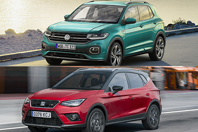 Schwestermodell des T-Cross ist der Seat Arona. Welcher schöner ist, liegt im Auge des Betrachters, wir meinen schon angesichts von A-Säulen-Wurzel und drittem Seitenfenster: der T-Cross. Später folgt auch noch die Škoda-Interpretation des Themas