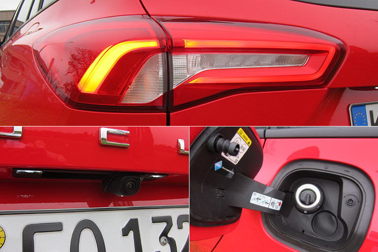 Schade: Rückleuchten nur mit Teil-LED-Technik, Rückfahrkamera nicht schmutzgeschützt. Praktisch ist der Tankstutzen ohne eigenen Deckel